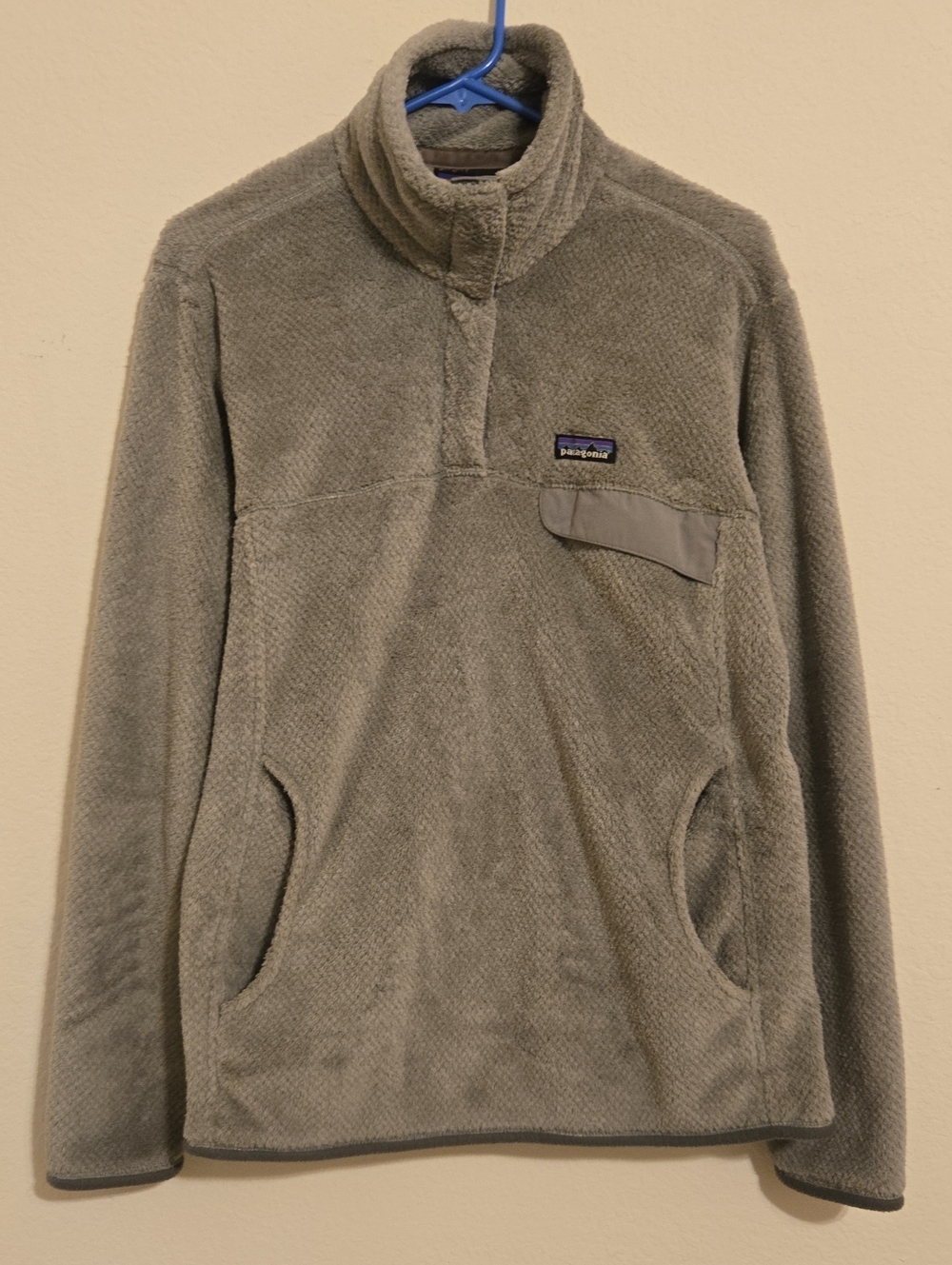 Patagonia Light Gray Quarter-button Polartec Thermal Pro Fleece Pullover - Large